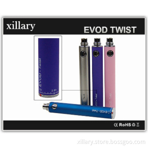 Customized evod vv twist battery huge vapor electronic cigarette